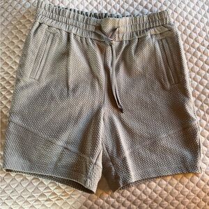 7 Diamonds Textured Sage Green High Waist Shorts